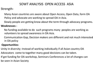 Come together to Spread OA
Awareness in AISA
Waiting for you at https:// github.com/VrushaliD123/Open-Access-Asia
 