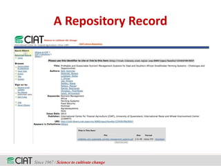 Open Access Essentials: How You Can Go Open Access with CIAT? 