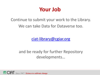 Open Access Essentials: How You Can Go Open Access with CIAT? 
