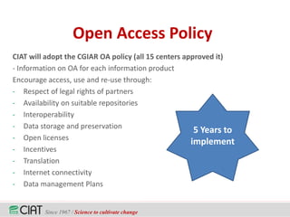 Open Access Essentials: How You Can Go Open Access with CIAT? 