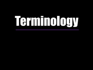 Terminology

 