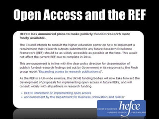 Open Access and the REF

 
