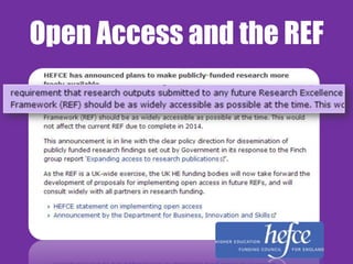 Open Access and the REF

 