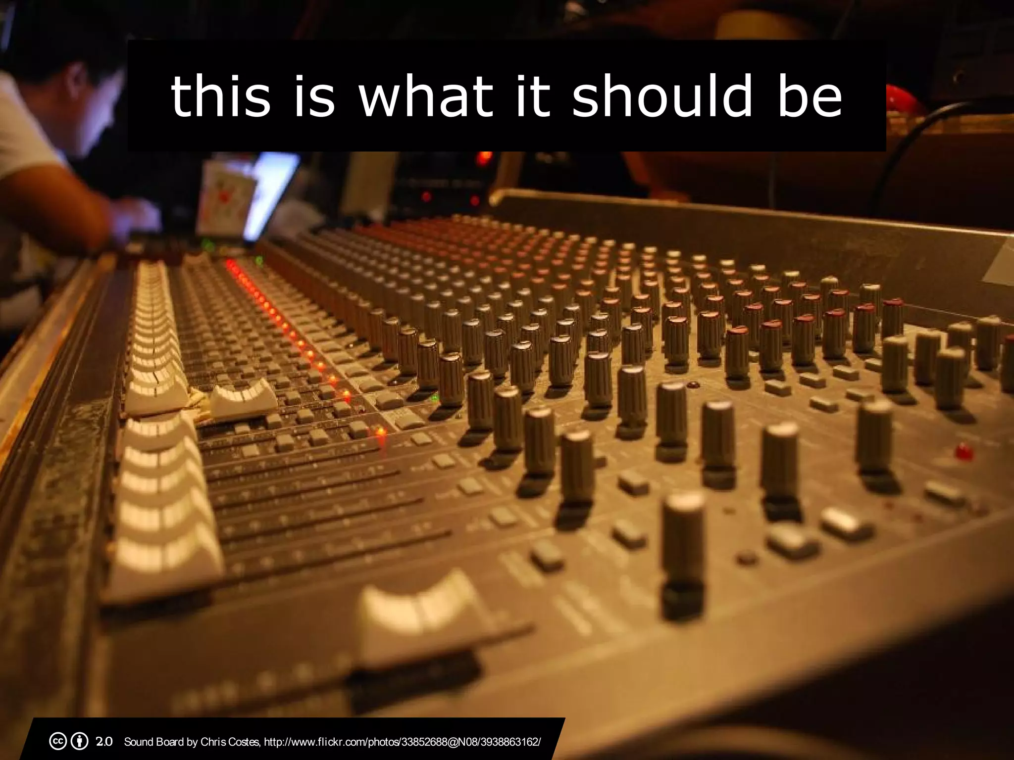 this is what it should be




2.0   Sound Board by Chris Costes, http://www.flickr.com/photos/33852688@N08/3938863162/
 