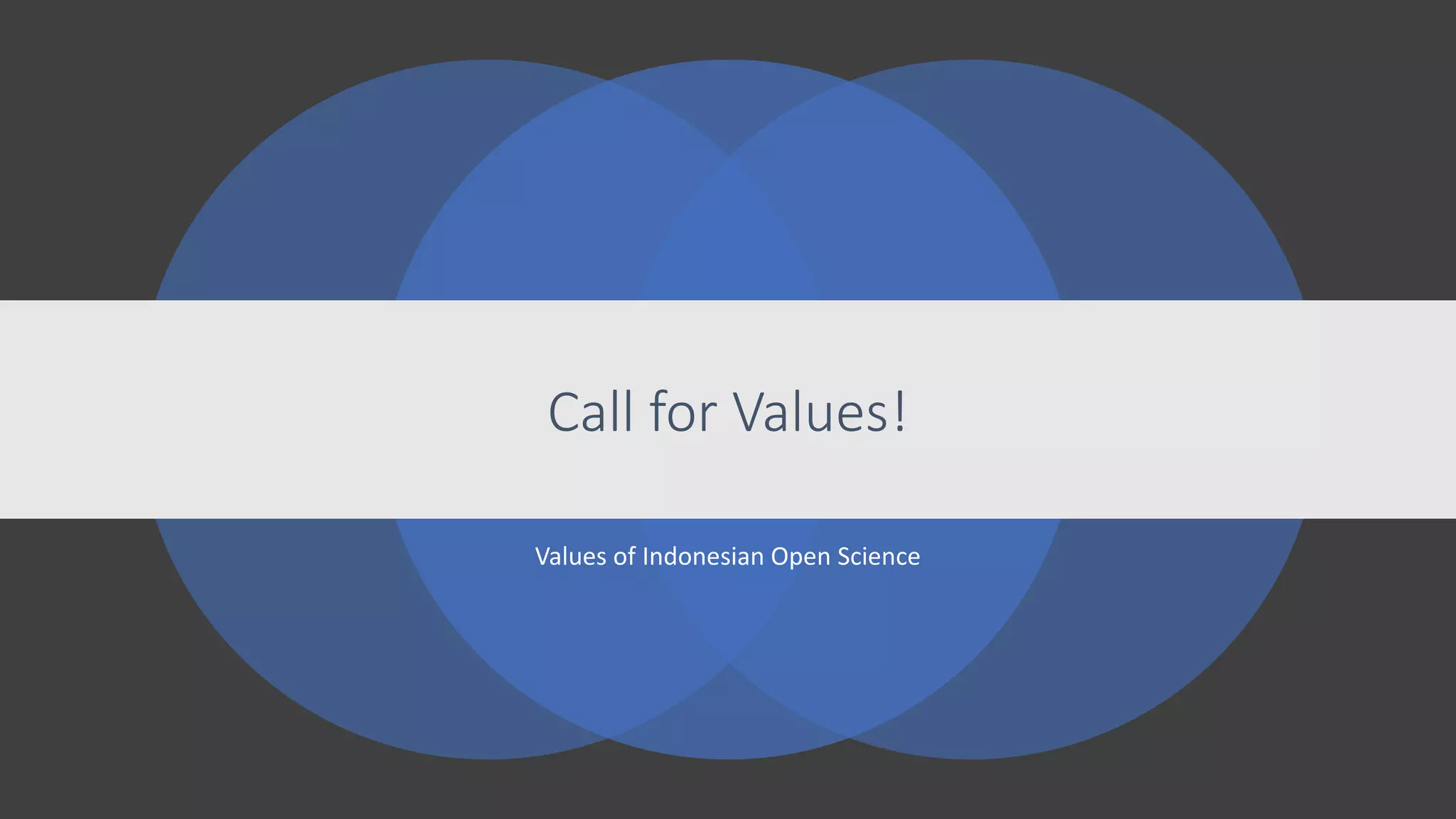 Values of Indonesian Open Science
Call for Values!
 