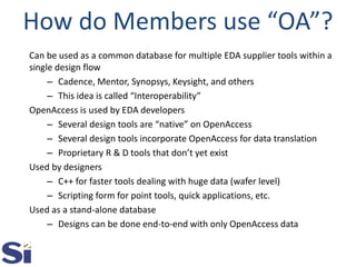 OpenAccess Overview-Silicon Integration Initiative | PDF