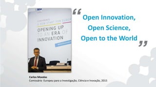 Mandato Open Access no
Horizonte 2020: requisitos e
implementação prática
2
 