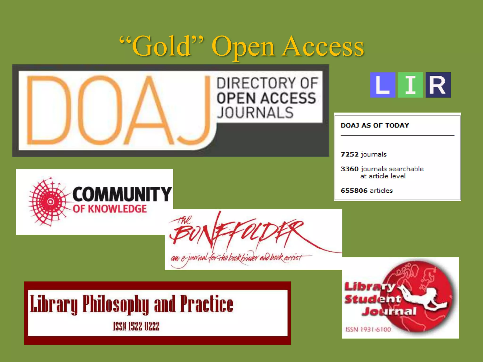 “Gold” Open Access
 