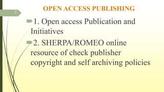 Gratis Open Access Publishers