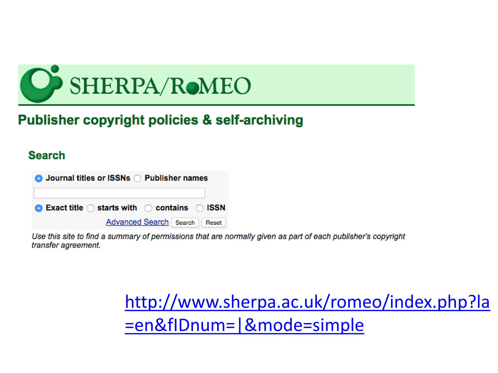 http://www.sherpa.ac.uk/romeo/index.php?la
=en&fIDnum=|&mode=simple
 