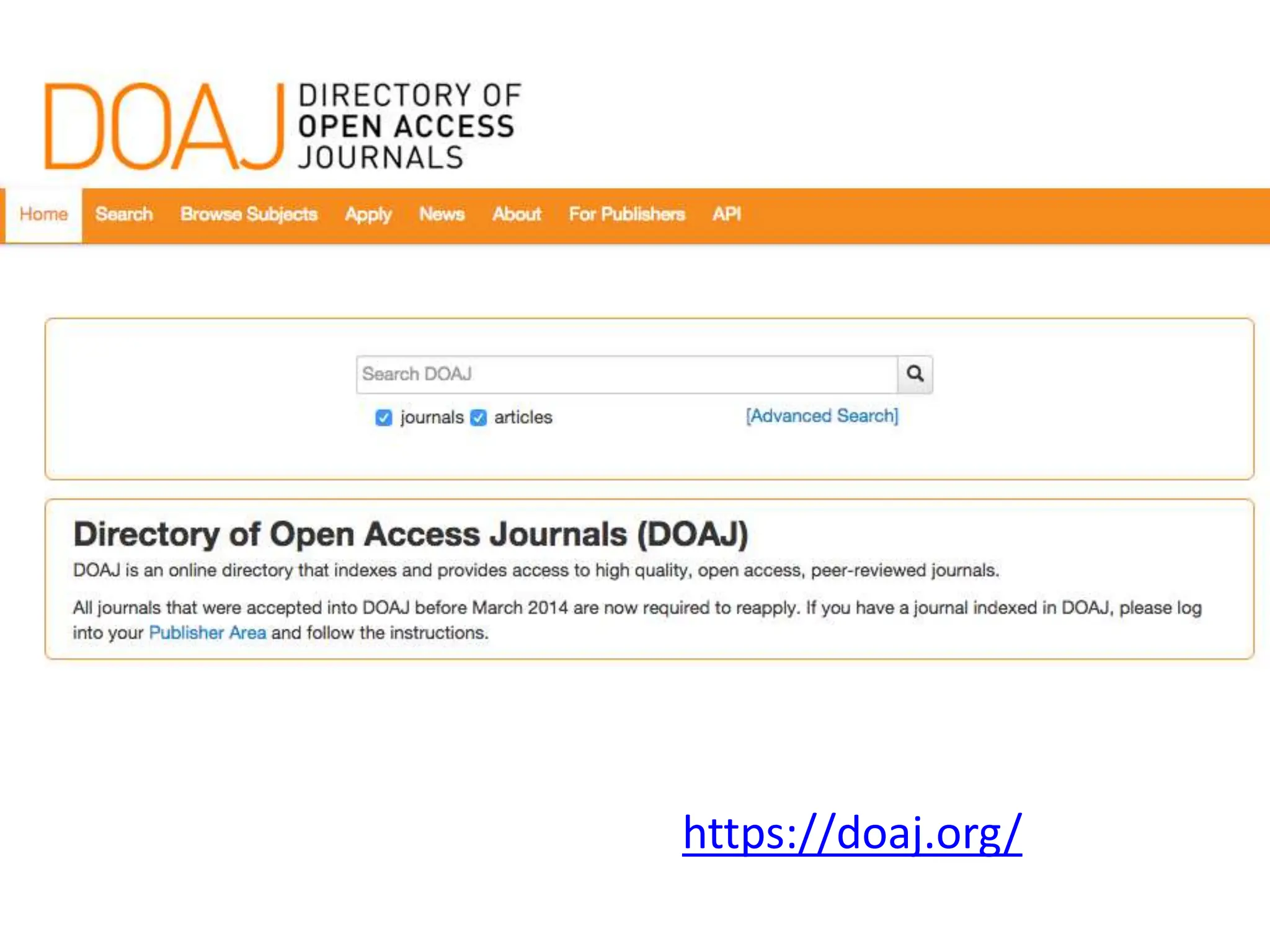 https://doaj.org/
 