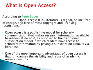 OPEN ACCESS RESOURCES.pptx | Desktop Publishing | Computer Software and ...