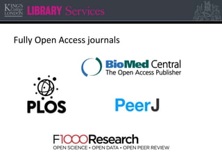Fully Open Access journals 
 
