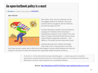 Source: http://thesheaf.com/2013/10/20/an-open-textbook-policy-is-a-must/
Page |

25

 