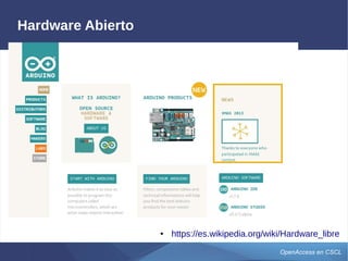 OpenAccess en CSCL
Software Libre / Abierto #FLOSS
● http://savannah.gnu.org
● http://sourceforge.net
 