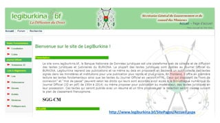 http://www.legiburkina.bf/SitePages/Accueil.aspx
 