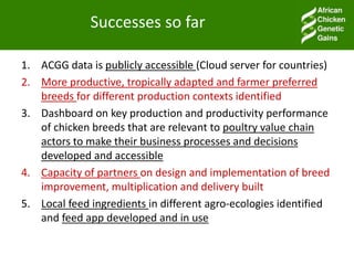 Accessible and open data on chicken performance supports investment decisions in sub-Saharan Africa