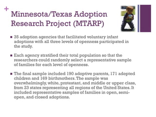 Adoption Studies Examples Open Adoption Research | PPTX