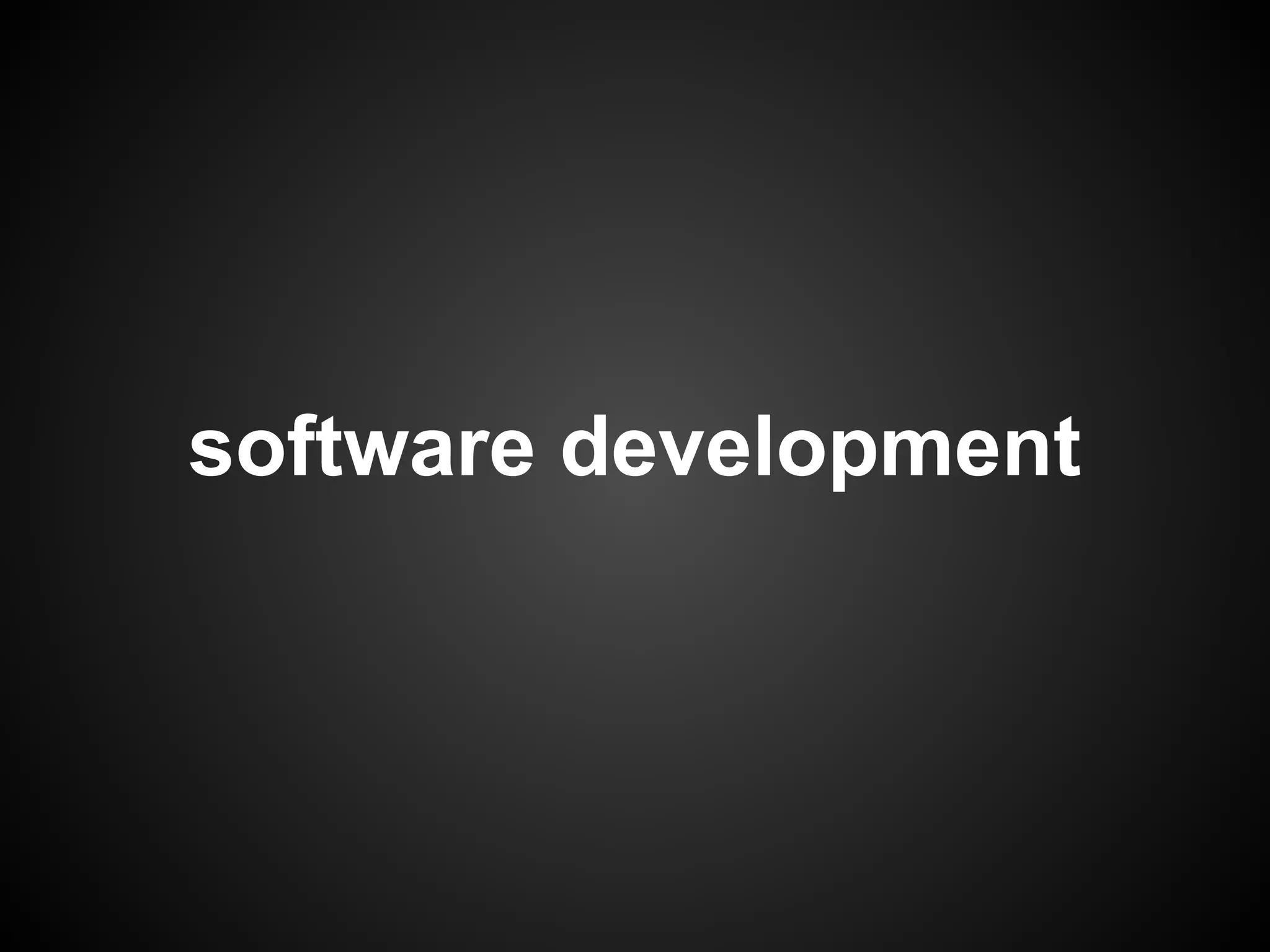 software development
 