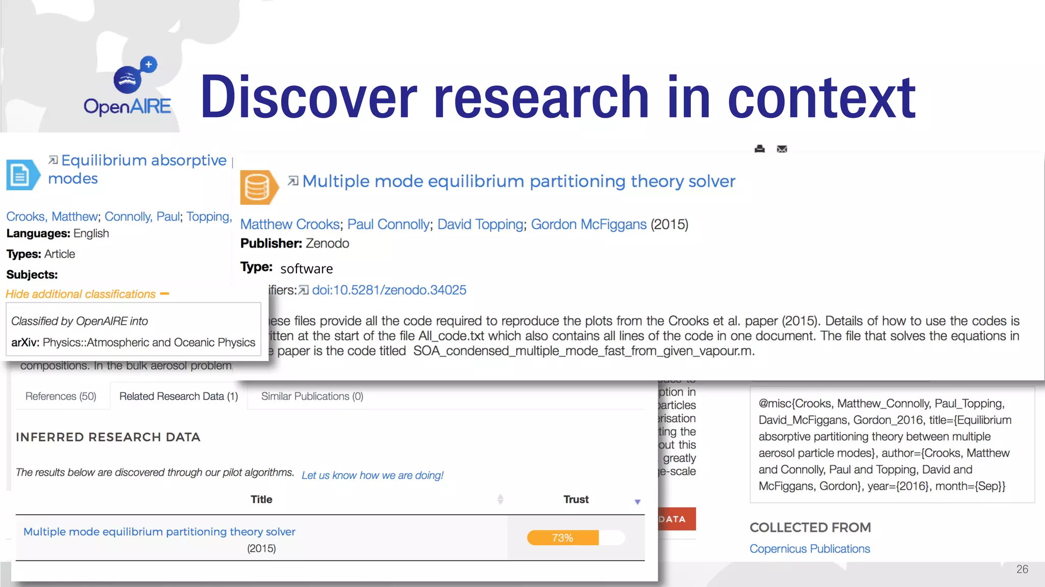 Discover research in context
DEFF Conference: Moving Linked Open Science Forward @ Copenhagen, 24 November 2016 26
software
 