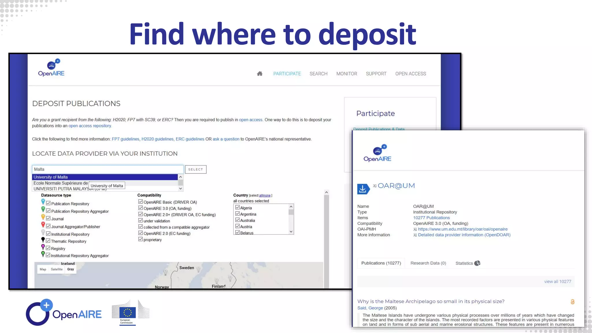 Find where to deposit
10
 