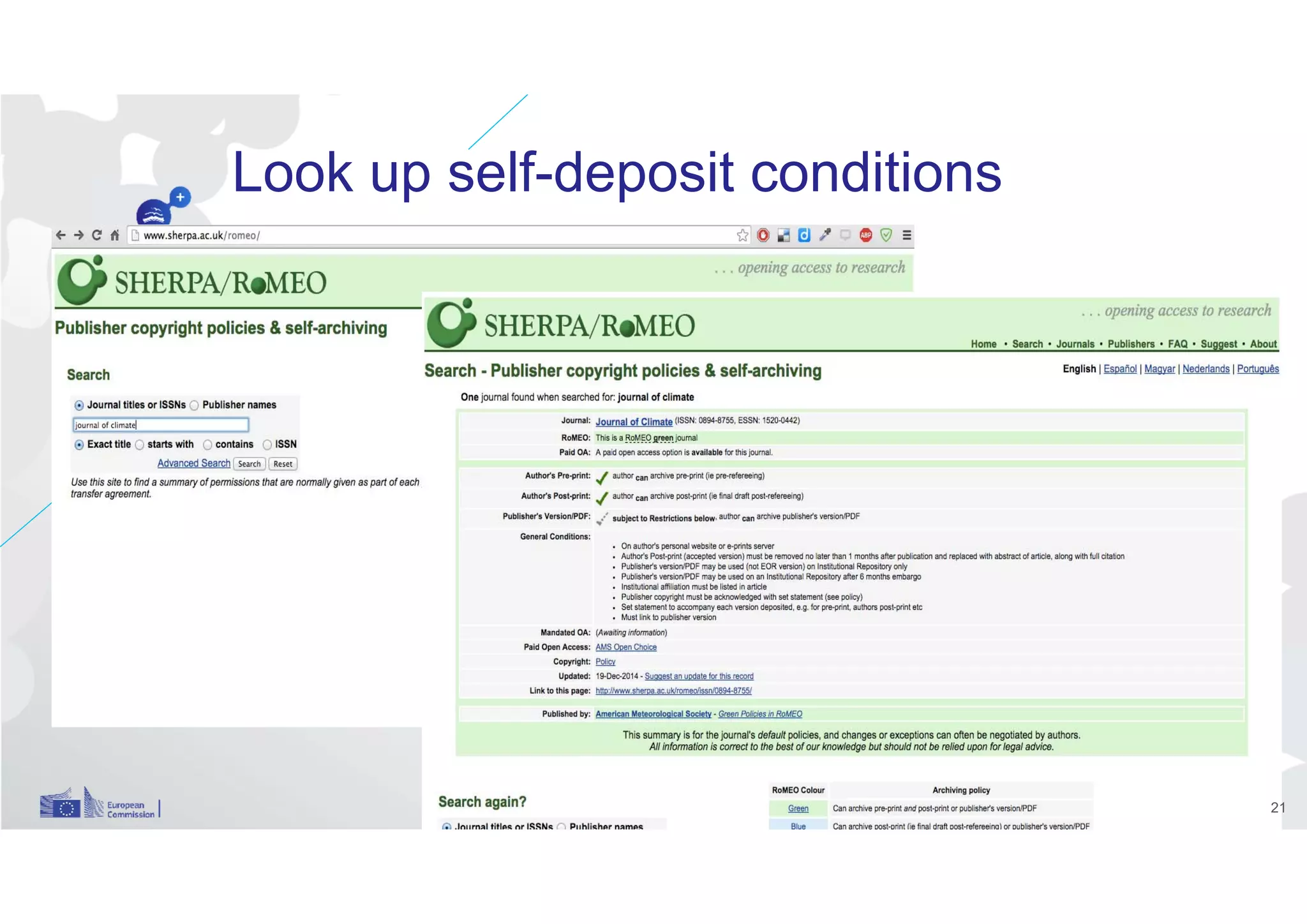 Look up self-deposit conditions
21
21
 