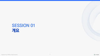 Copyright © by CYRAM. All rights reserved. 4
SESSION 01
개요
 