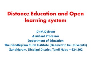 Open and distance education | PPTX