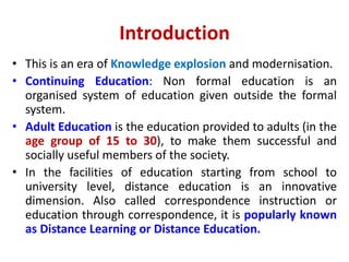 Open and distance education | PPTX