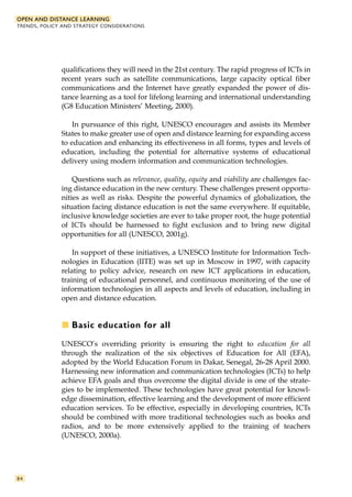 Open and distance learning unesco | PDF