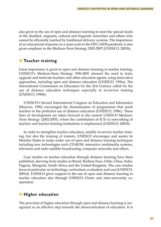 Open and distance learning unesco | PDF
