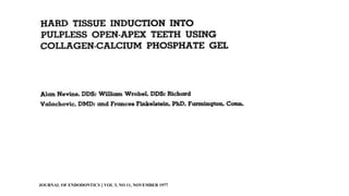 JOURNAL OF ENDODONTICS [ VOL 3, NO 11, NOVEMBER 1977
 