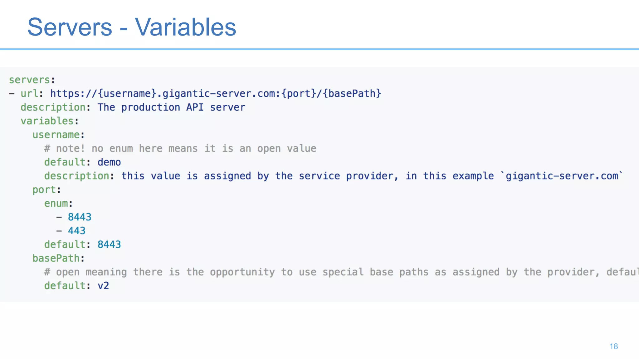 Servers - Variables
18
 