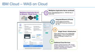 IBM Cloud – WAS on Cloud
 