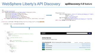 WebSphere Liberty’s API Discovery apiDiscovery-1.0 feature
 