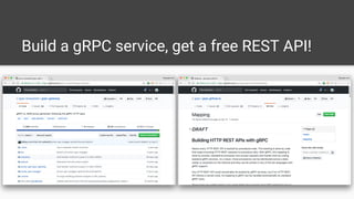 Build a gRPC service, get a free REST API!
 