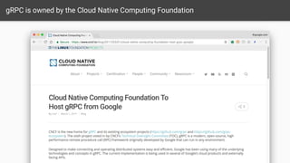 gRPC is owned by the Cloud Native Computing Foundation
 