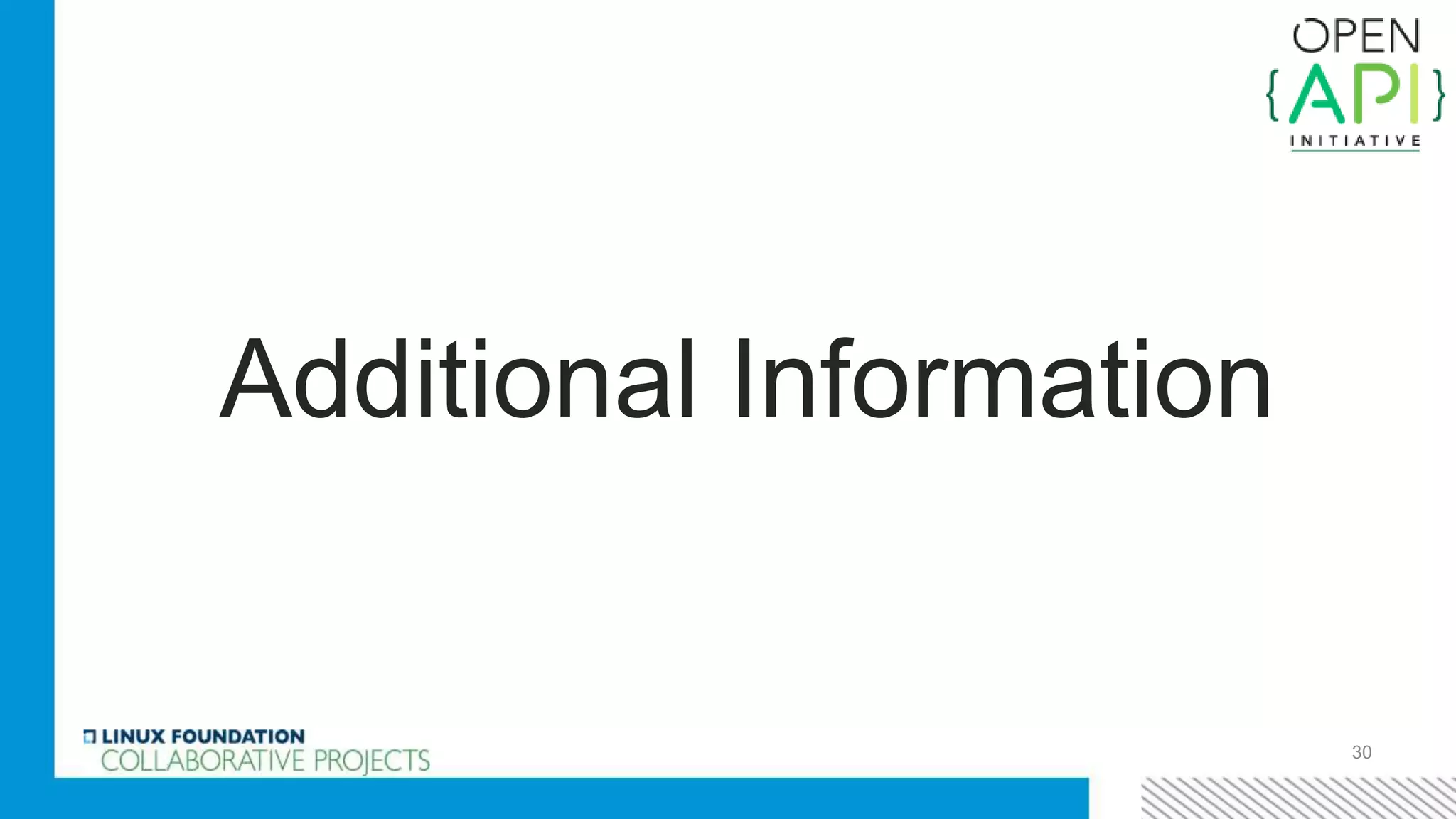 Additional Information
30
 