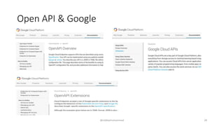 Open API & Google
@siddiqimuhammad 28
 