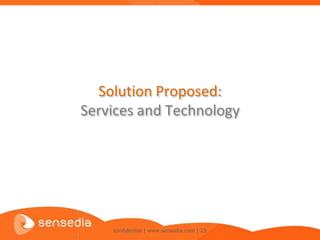 Solution Proposed:
Services and Technology




    confidential | www.sensedia.com | 23
 