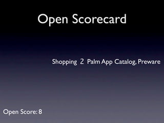 Open Scorecard


                Shopping 2 Palm App Catalog, Preware




Open Score: 8
 