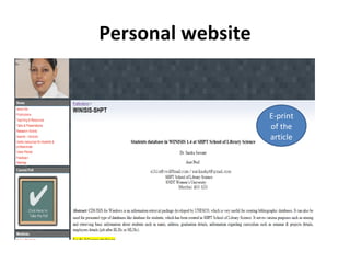 Personal website E-print of the article 