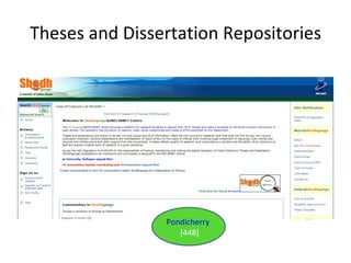 Theses and Dissertation Repositories Pondicherry University  [448] 