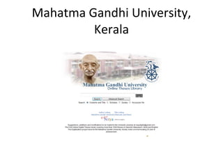 Mahatma Gandhi University, Kerala 