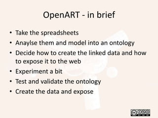 Doing what?designing and exposing linked open [meta]data for an important research dataset entitled "The London Art World 1660-1735", created as part of the AHRC funded Court, Country, City: British Art 1660 – 1735 project