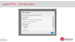 openATTIC – API Recorder
 