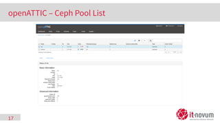 17
openATTIC – Ceph Pool List
 