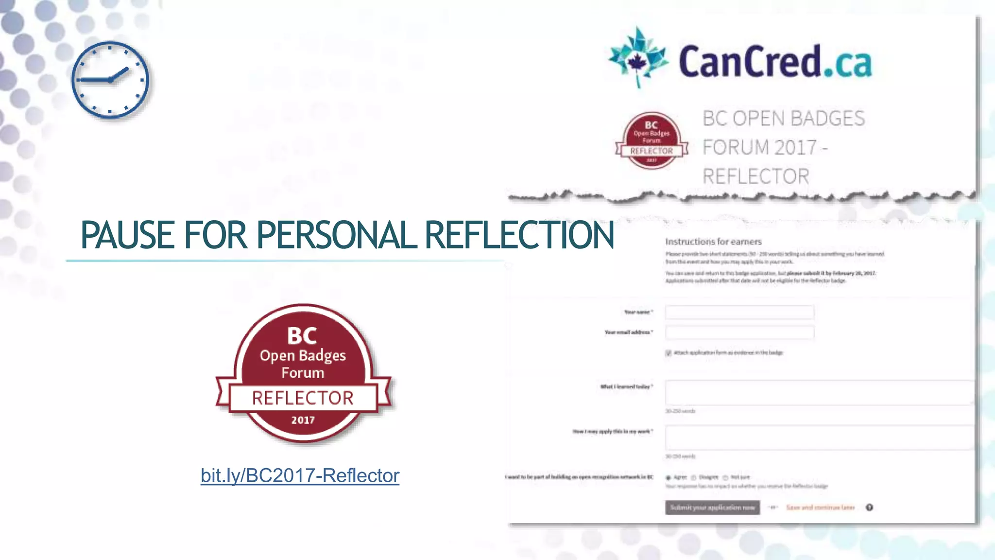 bit.ly/BC2017-Reflector
PAUSE FOR PERSONALREFLECTION
 