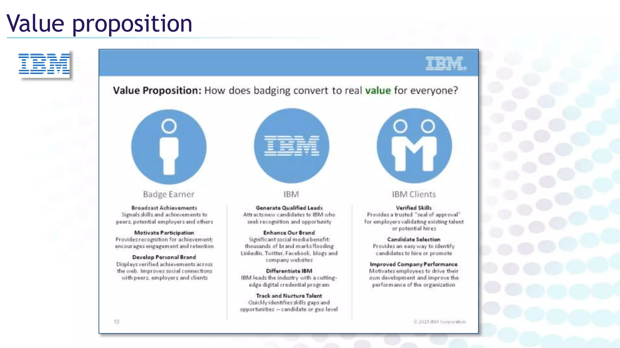 Value proposition
 