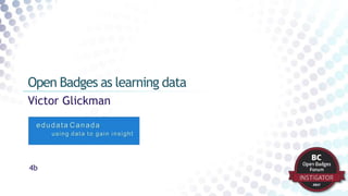 Victor Glickman
Open Badges as learning data
4b
 